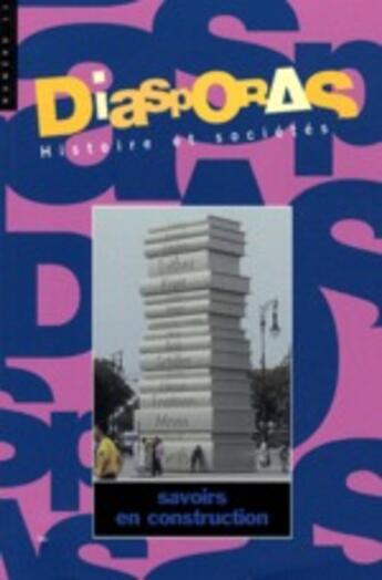 Couverture du livre « Diasporas ; histoire et sociétés ; savoirs en construction » de Patrick Cabanel aux éditions Pu Du Midi