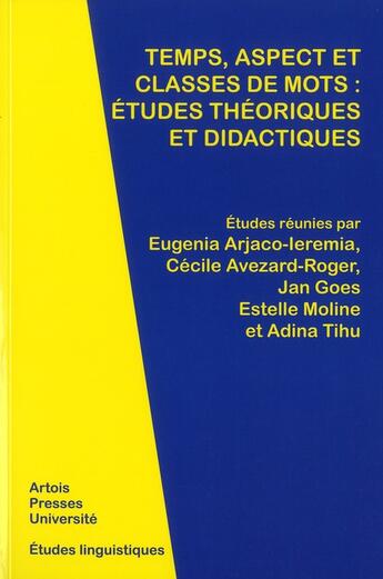 Couverture du livre « Temps, aspect et classes de mots » de  aux éditions Pu D'artois