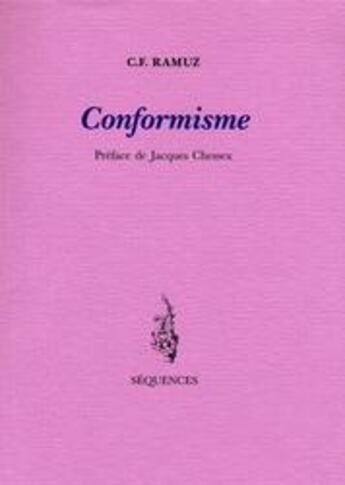 Couverture du livre « Conformisme » de Ramuz Cf aux éditions Sequences