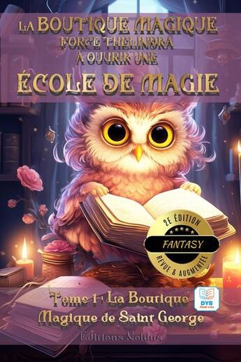 Couverture du livre « La boutique magique force Thélindra à ouvrir une école de magie Tome 1 : La boutique magique de Saint George (2e édition) » de Frederic Luhmer aux éditions Editions Noldus