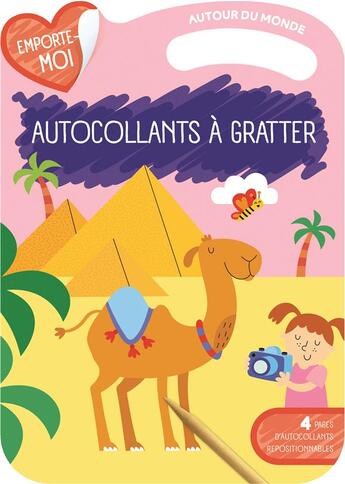 Couverture du livre « Autour du monde autocollants a gratter » de  aux éditions Yoyo Books