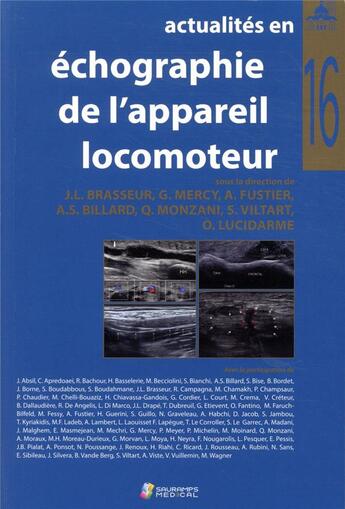 Couverture du livre « Actualités en échographie de l'appareil locomoteur t.16 » de  aux éditions Sauramps Medical