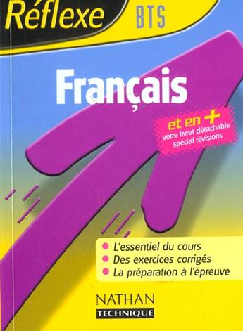 Couverture du livre « Francais bts » de Yannick Artignan aux éditions Nathan