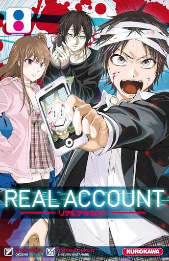 Couverture du livre « Real account Tome 8 » de Shizumu Watanabe et Okushou aux éditions Kurokawa