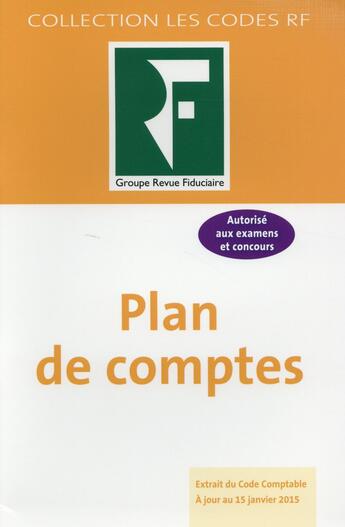 Couverture du livre « Plan de comptes (13e édition) » de  aux éditions Revue Fiduciaire