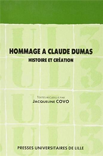 Couverture du livre « Hommage à Claude Ddumas » de Covo aux éditions Pu Du Septentrion