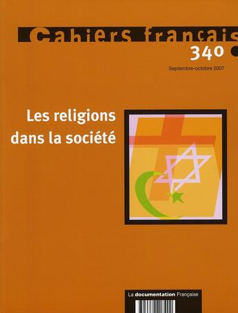 Couverture du livre « Les religions dans la société » de  aux éditions Documentation Francaise