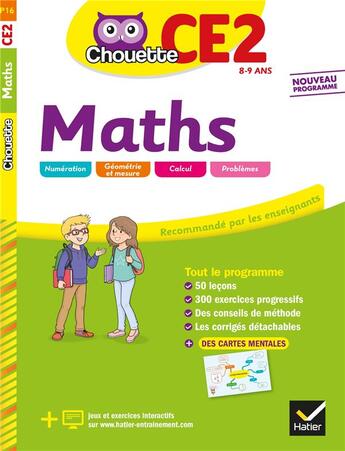 Couverture du livre « Maths ce2 » de Lucie Domergue aux éditions Hatier