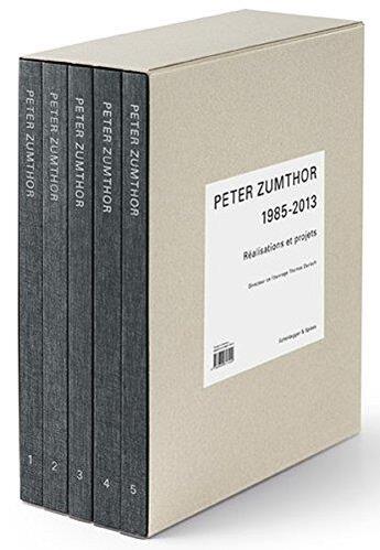 Couverture du livre « Peter zumthor realisations et projets 1985-2013 (coffret 5 vol) » de Zumthor Peter/Durisc aux éditions Scheidegger