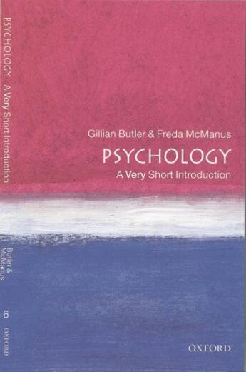 Couverture du livre « Psychology: A Very Short Introduction » de Mcmanus Freda aux éditions Oup Oxford