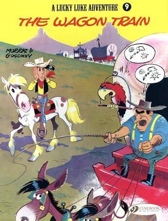 Couverture du livre « Lucky Luke t.9 ; the wagon train » de Rene Goscinny et Morris aux éditions Cinebook