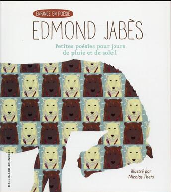 Couverture du livre « Petites poesies pour jours de pluie et de soleil » de Edmond Jabes aux éditions Gallimard-jeunesse