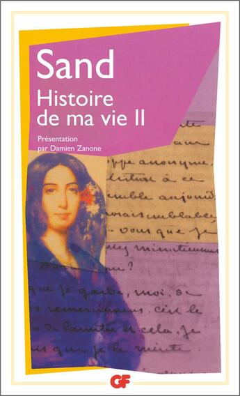 Couverture du livre « Histoire de ma vie - vol02 » de George Sand aux éditions Flammarion