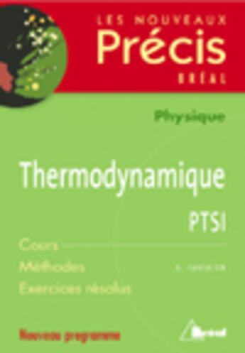 Couverture du livre « THERMODYNAMIQUE » de Faverjon aux éditions Breal