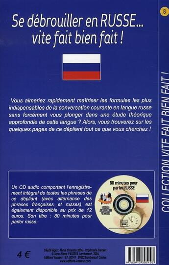 Couverture du livre « Se débrouiller en russe vite fait bien fait » de Jean-Pierre Vasseur aux éditions Jean-pierre Vasseur