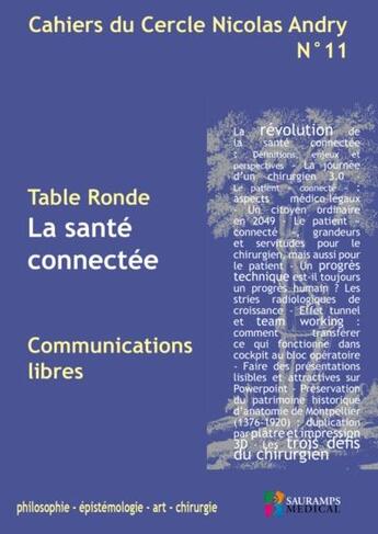Couverture du livre « Cahiers du cercle nicolas andry n 11-la sante connectee » de Bonnel/Bouaziz aux éditions Sauramps Medical