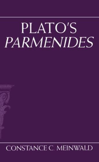 Couverture du livre « Plato's Parmenides » de Meinwald Constance C aux éditions Oxford University Press Usa