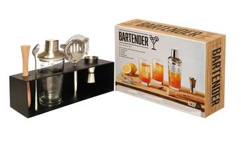 Couverture du livre « Bartender ; le kit du parfait mixologiste ; pour des cocktails made in USA » de  aux éditions Hachette Pratique