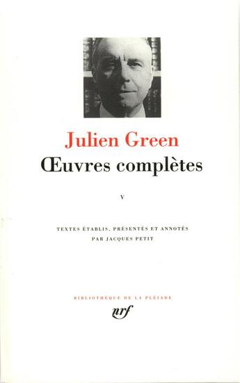 Couverture du livre « Oeuvres complètes ; jeunes années » de Julien Green aux éditions Gallimard