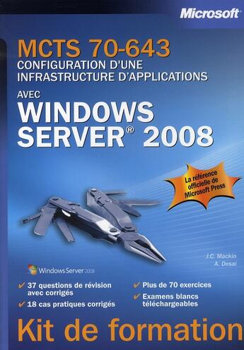 Couverture du livre « Kf mcts 70-643 Windows server 2008 » de Mackin+Desai aux éditions Microsoft Press