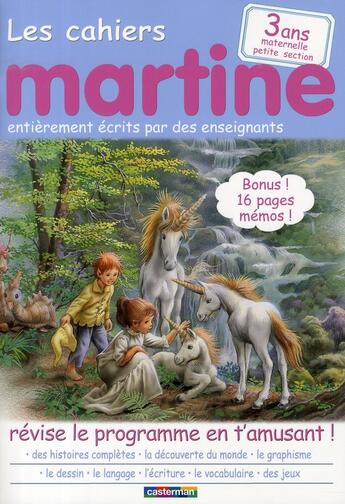 Couverture du livre « Les cahiers Martine t.1 ; maternelle petite section » de Delahaye Gilbert et Marlier Marcel aux éditions Casterman