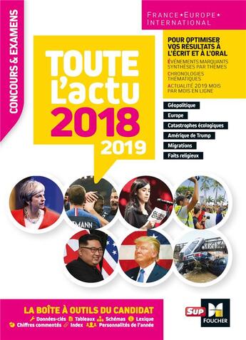 Couverture du livre « Toute l'actu 2018 - concours & examens - sujets et chiffres clefs de l'actualité (édition 2019) » de Pierre Savary et Derczansky aux éditions Foucher