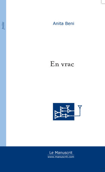 Couverture du livre « En vrac » de Beni-A aux éditions Le Manuscrit