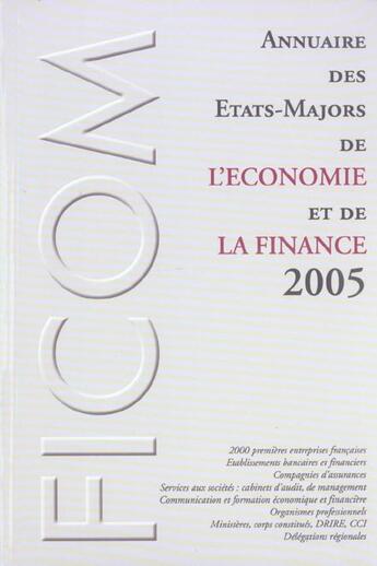Couverture du livre « Annuaire des etats-majors economie et fin » de  aux éditions Eska