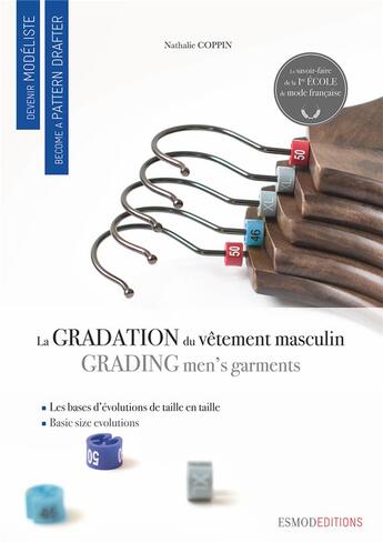 Couverture du livre « La gradation du vetement masculin ; grading men's garments » de Nathalie Coppin aux éditions Esmod