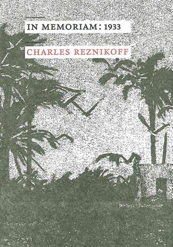 Couverture du livre « In memoriam : 1933 » de Charles Reznikoff aux éditions Heros Limite