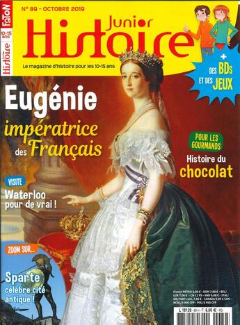 Couverture du livre « Histoire junior n 89 eugenie, une imperatrice moderne - octobre 2019 » de  aux éditions Histoire Junior