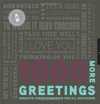 Couverture du livre « 1000 more greetings » de Aesthetic Movement aux éditions Rockport