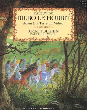 Couverture du livre « L'album de bilbo le hobbit - adieu a la terre du milieu » de J.R.R. Tolkien aux éditions Gallimard-jeunesse