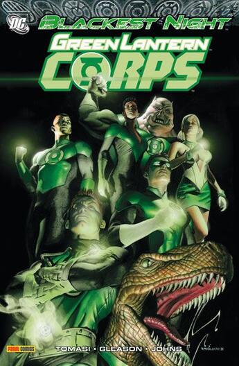 Couverture du livre « Blackest night ; green latern corps » de Patrick Gleason et Peter J. Tomasi et Geoff Johns aux éditions Panini