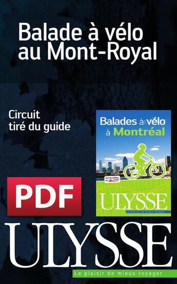 Couverture du livre « Balade à vélo au Mont-Royal » de  aux éditions Ulysse