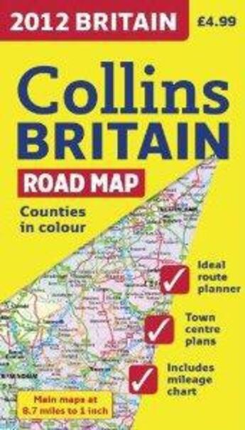 Couverture du livre « **Map Of Britain 2012 » de  aux éditions Collins