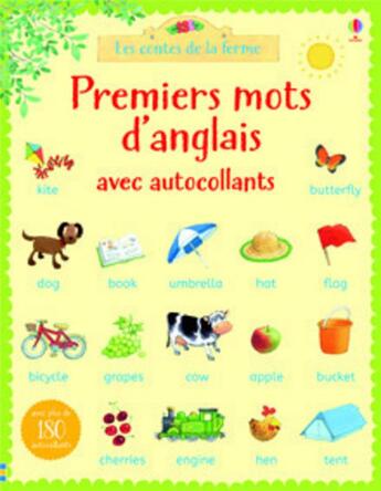 Couverture du livre « Premiers mots d'anglais avec autocollants » de Heather Amery aux éditions Usborne