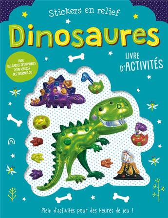 Couverture du livre « Dinosaures (stickers en relief) » de Stuart Lynch aux éditions 1 2 3 Soleil