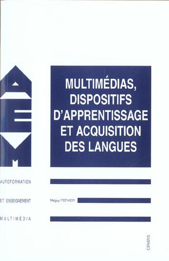 Couverture du livre « Multimedias dispositifs apprentissa » de Pothier aux éditions Ophrys