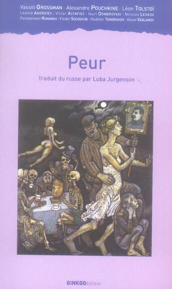 Couverture du livre « Peur » de  aux éditions Ginkgo