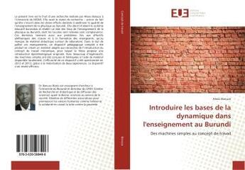 Couverture du livre « Introduire les bases de la dynamique dans l'enseignement au burundi » de Banuza Alexis aux éditions Editions Universitaires Europeennes