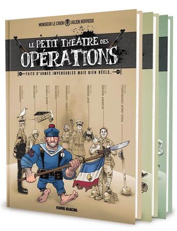 Couverture du livre « Le petit theatre des operations - pack tomes 01 a 03 » de Hervieux aux éditions Fluide Glacial