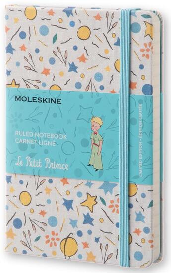 Couverture du livre « Petit prince carnet blanc toile motif poche ligne » de Moleskine aux éditions Moleskine Papet