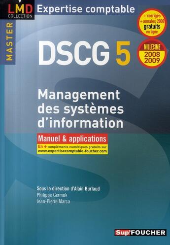 Couverture du livre « Management des systèmes d'information ; master DSCG 5 (édition 2008/2009) » de P Germak aux éditions Foucher