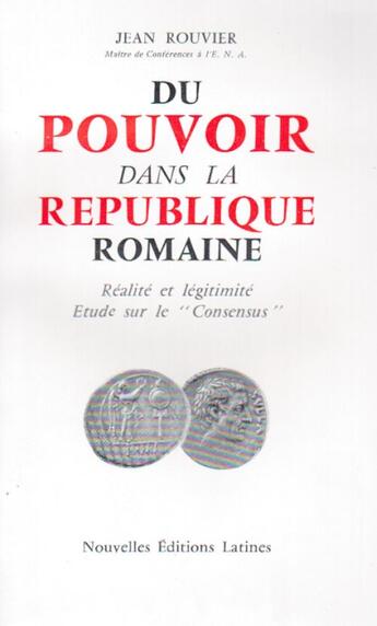 Couverture du livre « Du pouvoir dans la république romaine » de Jean Rouvier aux éditions Nel