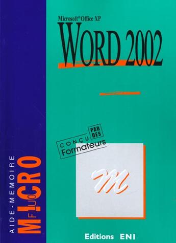 Couverture du livre « Word ; edition 2002 » de Collelctif aux éditions Eni