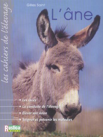 Couverture du livre « L'ane » de Gilles Saint aux éditions Rustica