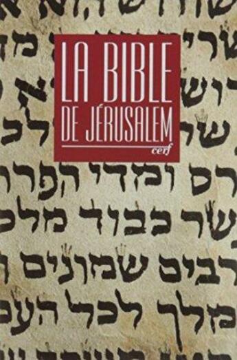 Couverture du livre « Bible de jerusalem poche reliee rouge sous coffret » de  aux éditions Bibli'o