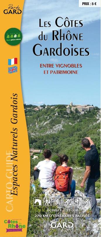 Couverture du livre « Les cotes du rhone gardoises entre vignobles et patrimoine » de  aux éditions Comite Dptal Du Tourisme Du Gard