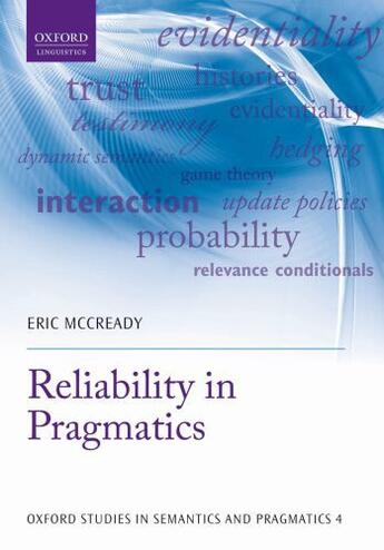 Couverture du livre « Reliability in Pragmatics » de Mccready Eric aux éditions Oup Oxford